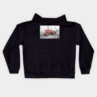 A Tractor Color Isolation Kids Hoodie